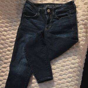 American Eagle Outfitters Women's Deep Blue Skinny Jeans